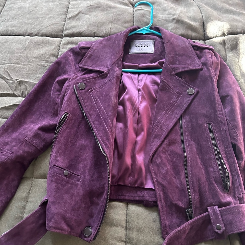 Blank NYC Deep Purple Suede Jacket
